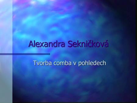 Alexandra Sekničková Tvorba comba v pohledech. Úkol: n Vytvořte pro firmu Hurá, a. s. databázi všech jejich pracovníků.