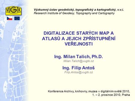 Výzkumný ústav geodetický, topografický a kartografický, v.v.i.