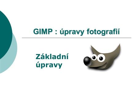 GIMP : úpravy fotografií