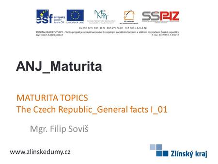 MATURITA TOPICS The Czech Republic_General facts I_01