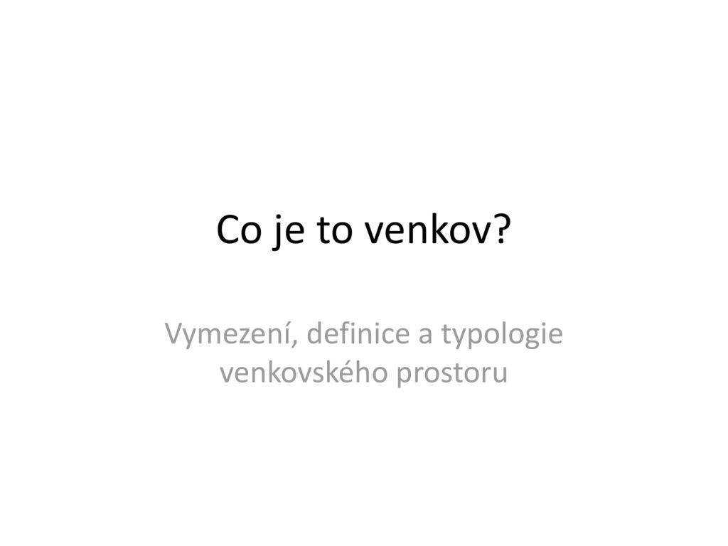 Co je to vymezení?