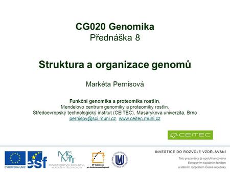 Struktura a organizace genomů
