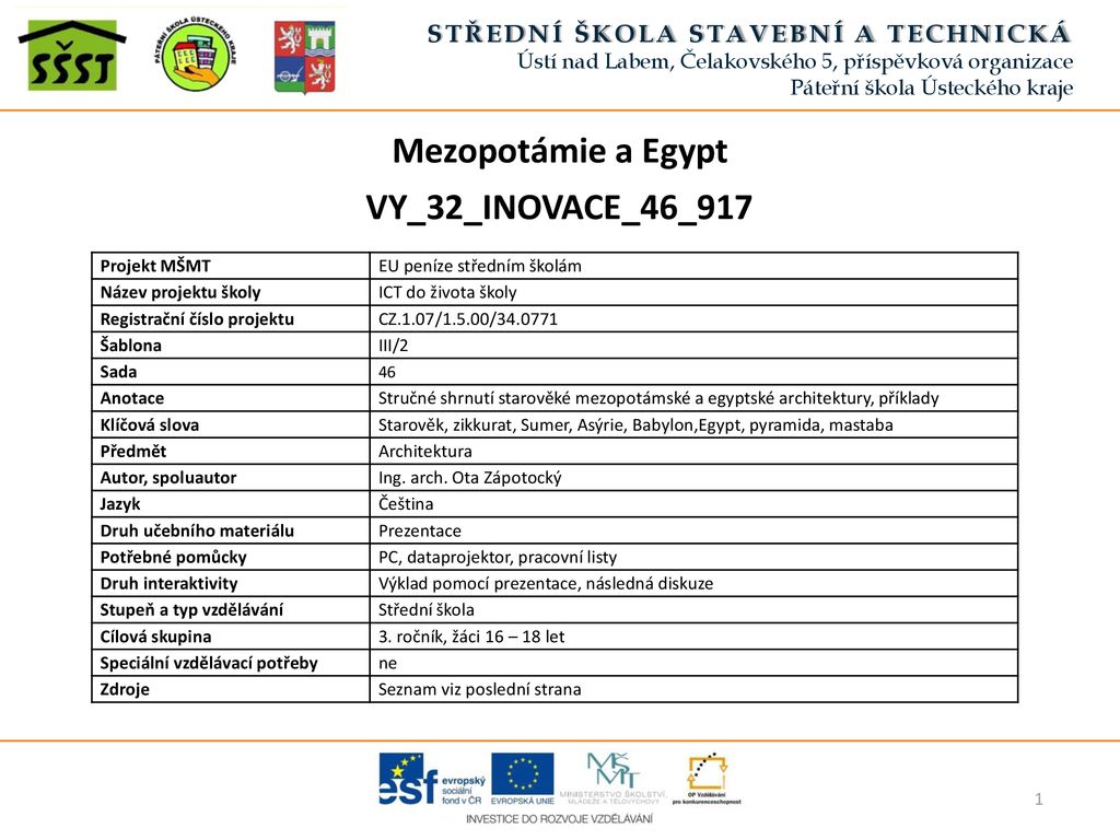 Mezopotamie A Egypt Vy 32 Inovace 46 Ppt Stahnout