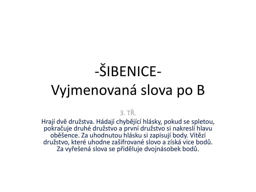 Co je to šibenice?