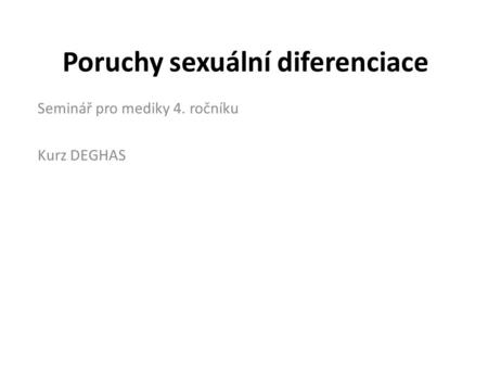 Poruchy sexuální diferenciace