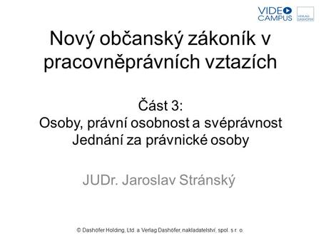 JUDr. Jaroslav Stránský