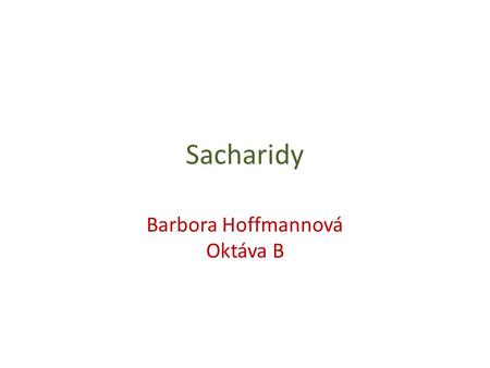 Barbora Hoffmannová Oktáva B