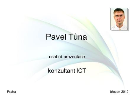 osobní prezentace konzultant ICT