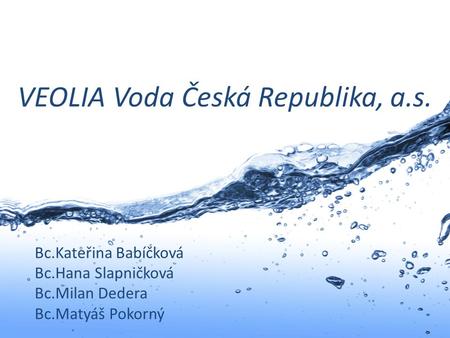 VEOLIA Voda Česká Republika, a.s.