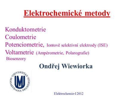 Elektrochemické metody