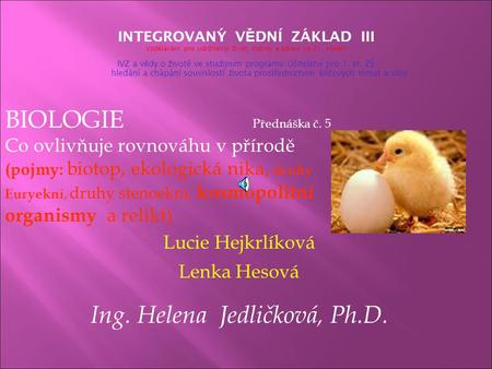 Ing. Helena Jedličková, Ph.D.