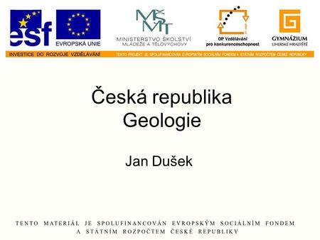 Česká republika Geologie