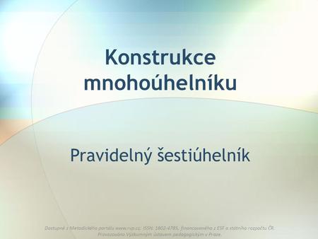 Konstrukce mnohoúhelníku