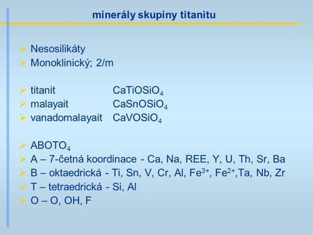 minerály skupiny titanitu