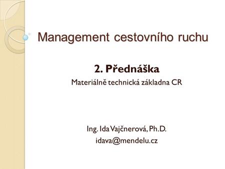 Management cestovního ruchu