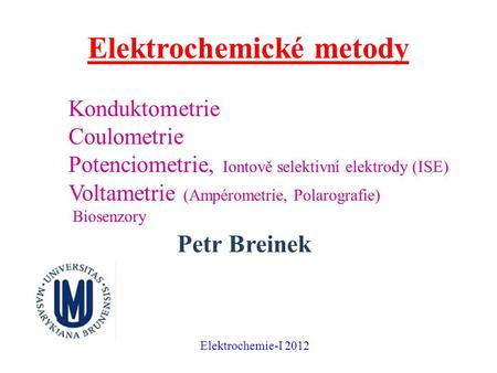 Elektrochemické metody