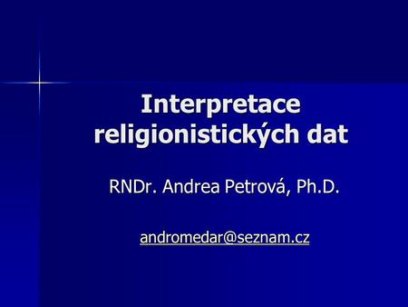 Interpretace religionistických dat