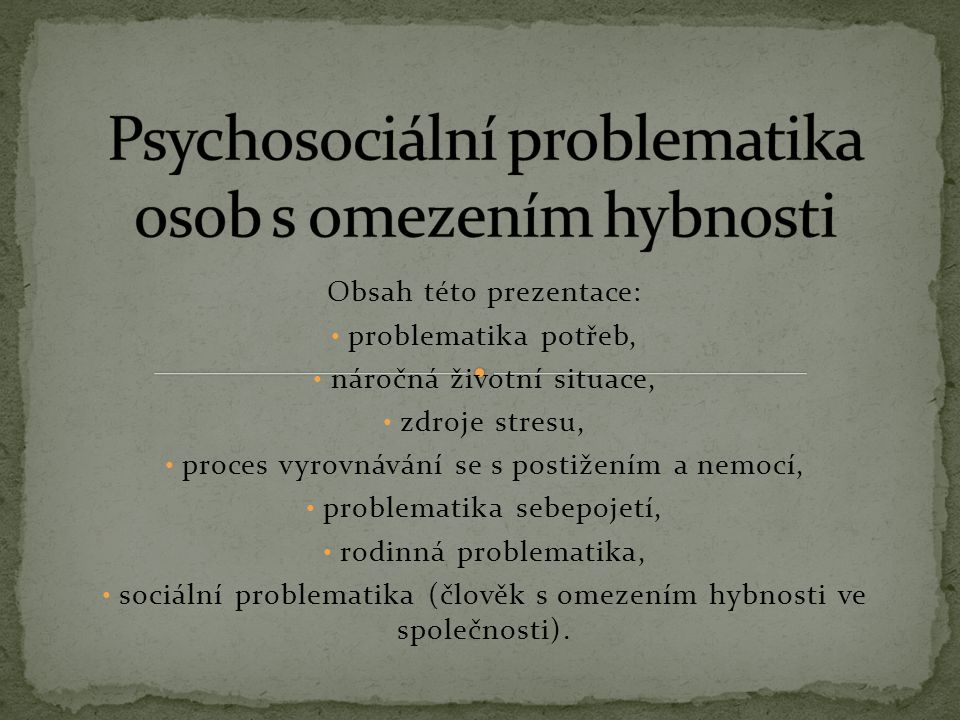 Co to je psychosociální?