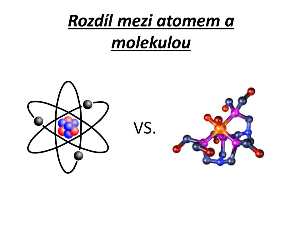 Co je větší molekula nebo atom?