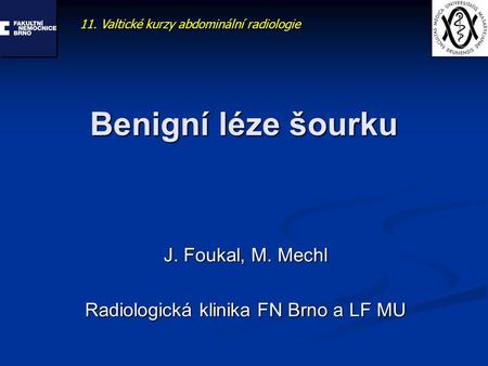 J. Foukal, M. Mechl Radiologická klinika FN Brno a LF MU