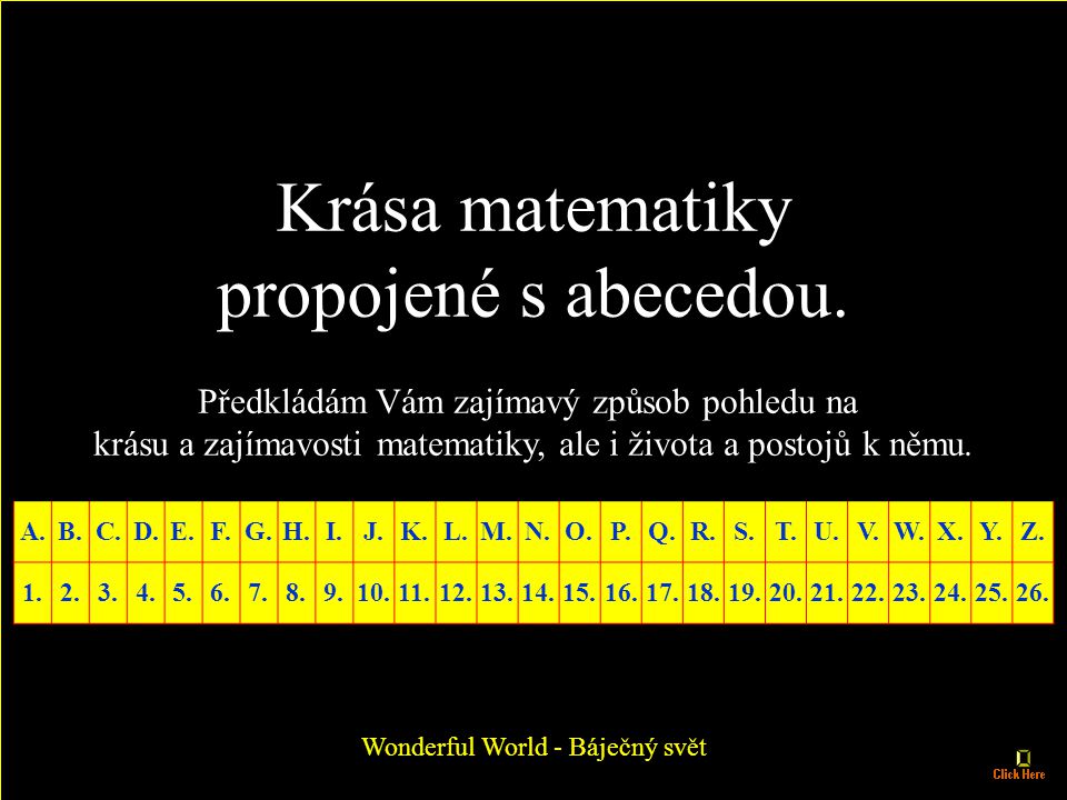 Krasa Matematiky Propojene S Abecedou Ppt Stahnout