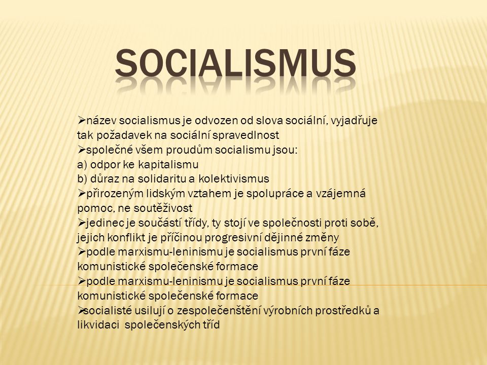 Co je to socialismus?