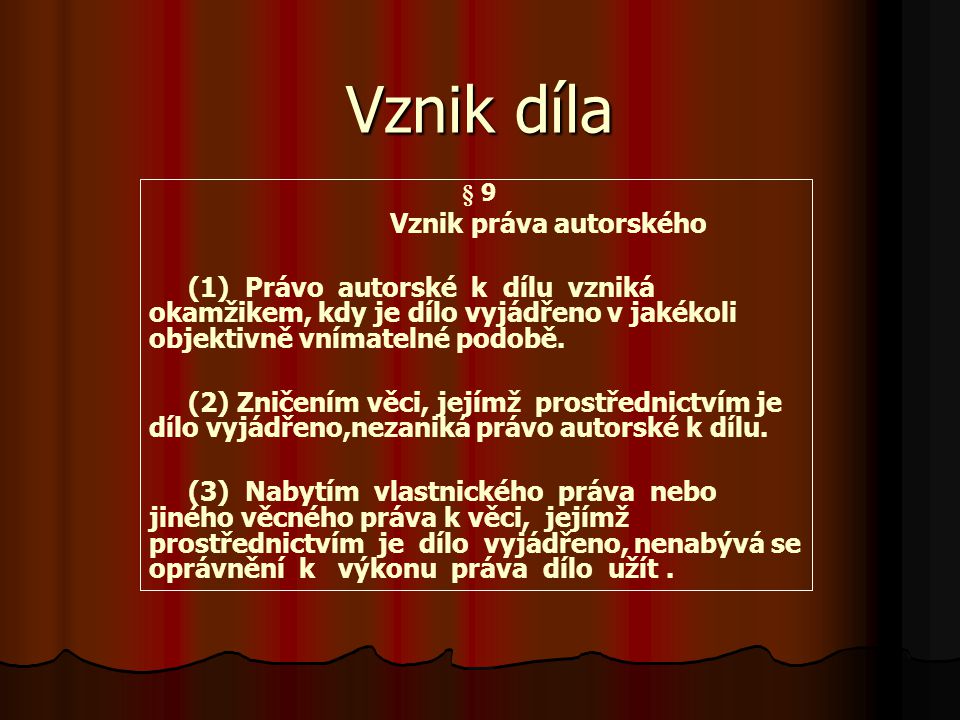 Jak vzniká autorské dílo?