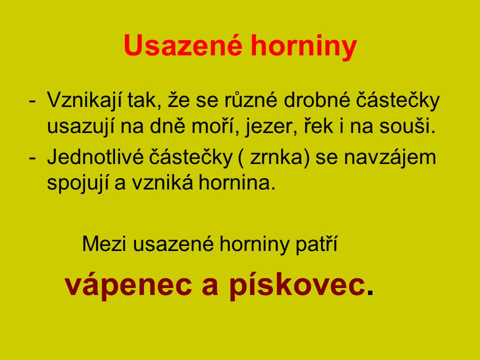 Jak vznikají usazené horniny?