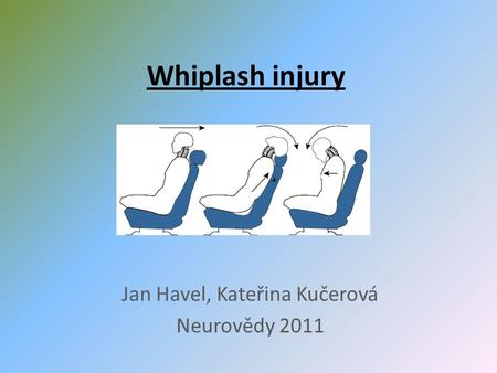 Whiplash injury Jan Havel, Kateřina Kučerová Neurovědy 2011.