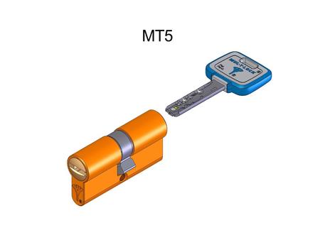 MT5. Nový patentovaný oboustranný plochý klíč (Pat. Pend) Mobilní patent Vložka s dvojitým, aktivním uzamykacím mechismem (teleskopická stavítka & lišta)