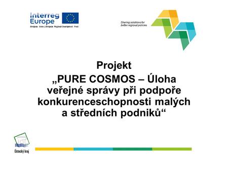 Projekt „PURE COSMOS – Úloha veřejné správy při podpoře konkurenceschopnosti malých a středních podniků“