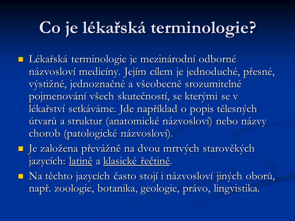 Co je to odborná terminologie?