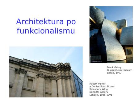 Architektura po funkcionalismu
