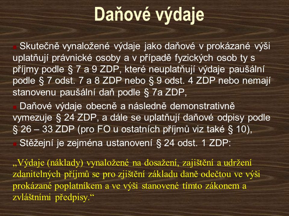 Co je daňový výdaj?