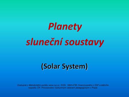 Planety sluneční soustavy