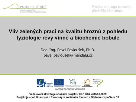 Doc. Ing. Pavel Pavloušek, Ph.D.