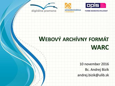 Webový archívny formát WARC