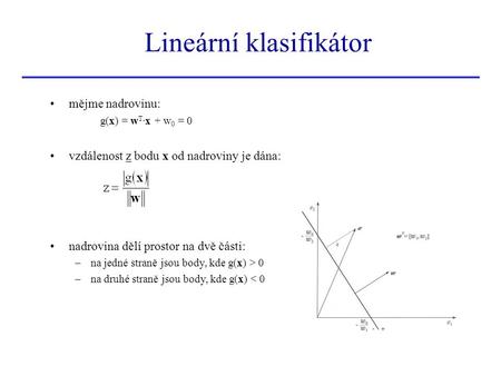 Lineární klasifikátor