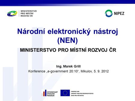 Národní elektronický nástroj (NEN)