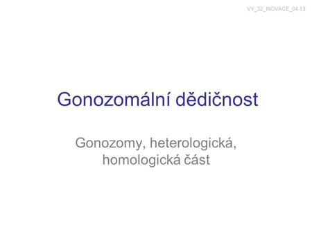 Gonozomální dědičnost