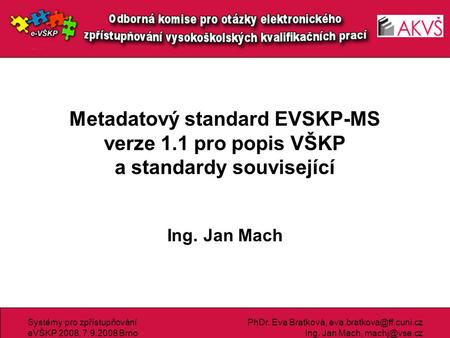 Metadatový standard EVSKP-MS verze 1