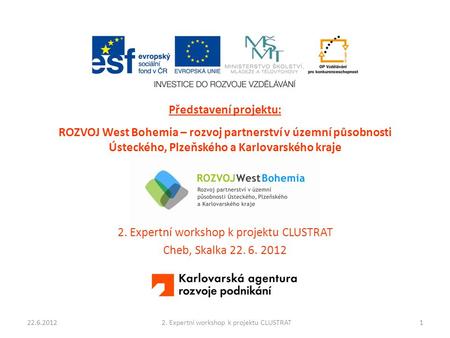 Představení projektu: ROZVOJ West Bohemia – rozvoj partnerství v územní působnosti Ústeckého, Plzeňského a Karlovarského kraje 2. Expertní workshop k projektu.