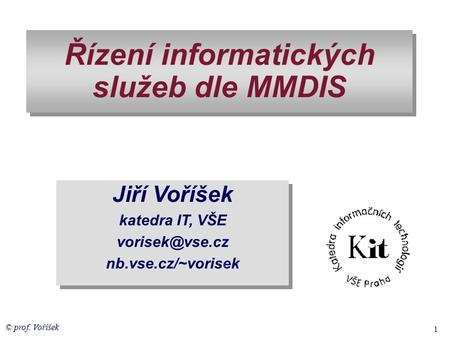 Řízení informatických služeb dle MMDIS