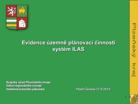 Evidence územně plánovací činnosti systém ILAS