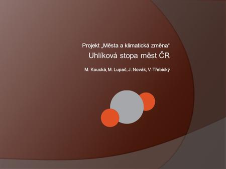 Uhlíková stopa měst ČR Projekt „Města a klimatická změna“