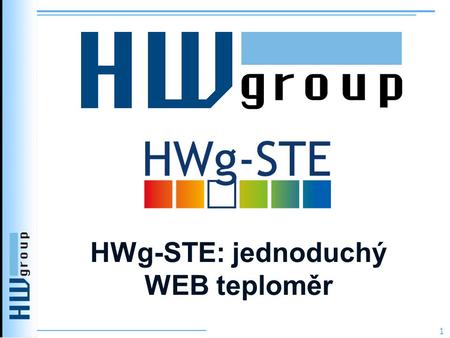 HWg-STE: jednoduchý WEB teploměr