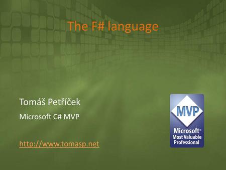 Tomáš Petříček Microsoft C# MVP