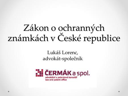 Zákon o ochranných známkách v České republice