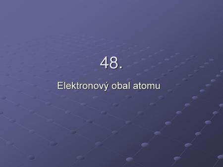 Elektronový obal atomu