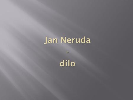 Jan Neruda - dílo.